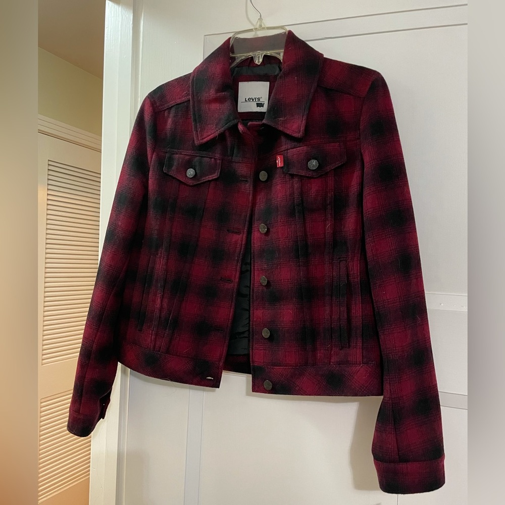 Levi’s Buffalo Plaid Wool Jacket, Size M